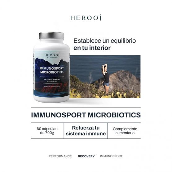 HEROOJ IMMUNOSPORTS MICROBIOTICS - 60 CAPSULAS