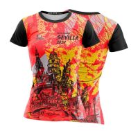 CAMISETA MANGA CORTA 1 MEDIO MARATON SEVILLA 2024 MUJER